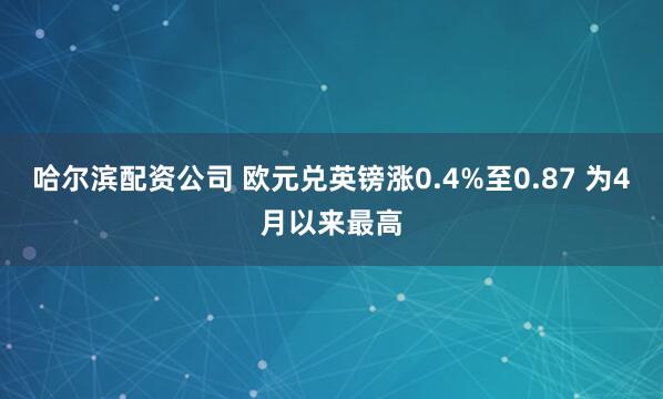 哈尔滨配资公司 欧元兑英镑涨0.4%至0.87 为4月以来最高